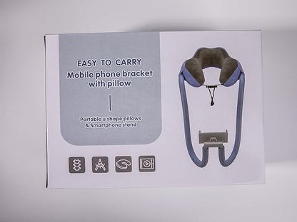 MoKo Neck Phone Holder, 360 Rotatable Gooseneck Pillow Stand, Fits 4"-11" Devices, iPhone 16/15/14/13, Galaxy S21/S9, iPad 11/12.9