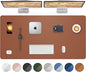 Large Desk Mat55 x24 - Premium Non-Slip Desk Pad, Waterproof and Scratch-Resistant Office Desk Protector, Large Desk pad Workspace Mat for Home and Office(Brown)