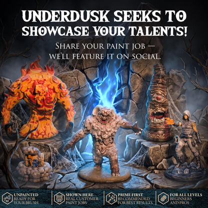 D&D Miniatures Elemental Set, 35 Unpainted 28mm Figures & Treasure Chests