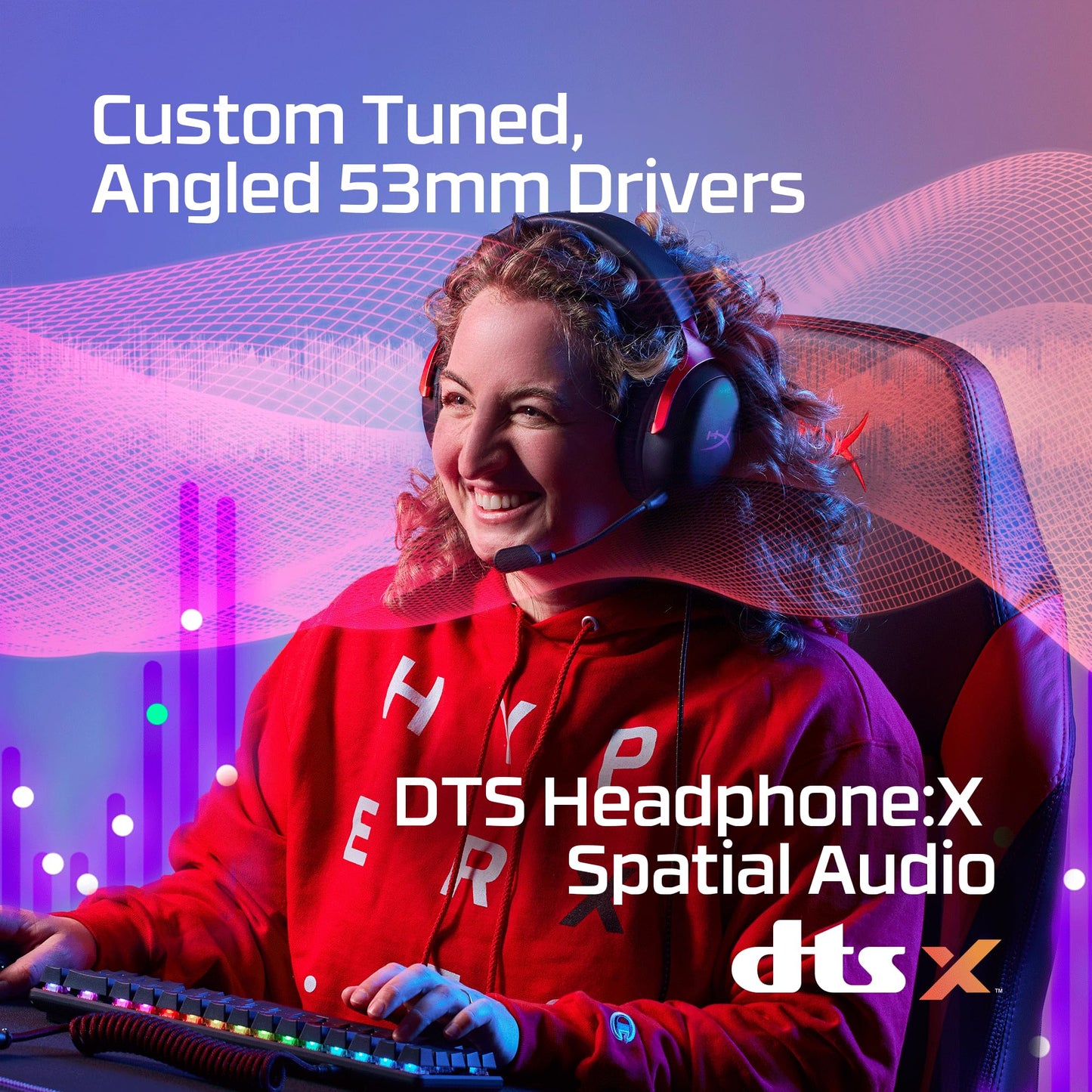 HyperX Cloud III – Wired Gaming Headset, PC, PS5, Xbox Series X|S, Angled 53mm Drivers, Spatial Audio, Memory Foam, Durable Frame, Ultra-Clear 10mm Mic, USB-C, USB-A, 3.5mm – Black/Red
