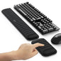 MEKASS Ergonomic Wrist Rest for Keyboard and Mouse, Soft Memory Foam Keyboard Wrist Rest Set with Non-Slip Silicone Base, Easy Typing, Pain Relief, Comfort for Office, Work, Gaming (White)