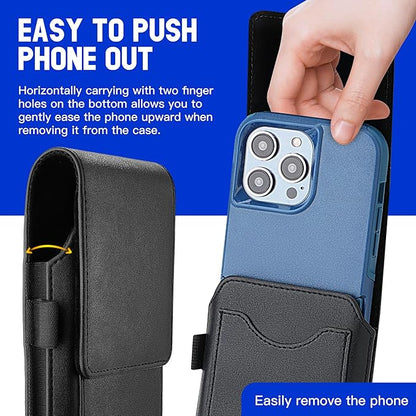 Mopaclle XL Cell Phone Holster with Belt Clip and Loop, Rugged Phone Belt Holder Compatible with Galaxy S25 Ultra, S24 Ultra, Note 20 Ultra, Moto G Power – Fits with Case On, for Men Women