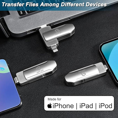 Apple MFi Certified 512GB Photo-Stick-iPhone 16/15/14/13 Memory Flash-Drive-Photo-Stick iPad Lightning USB C Flash Drive Android Photo-Stick iPhone-USB-Drive iPhone-Photo-Transfer-Stick iPhone-Storage