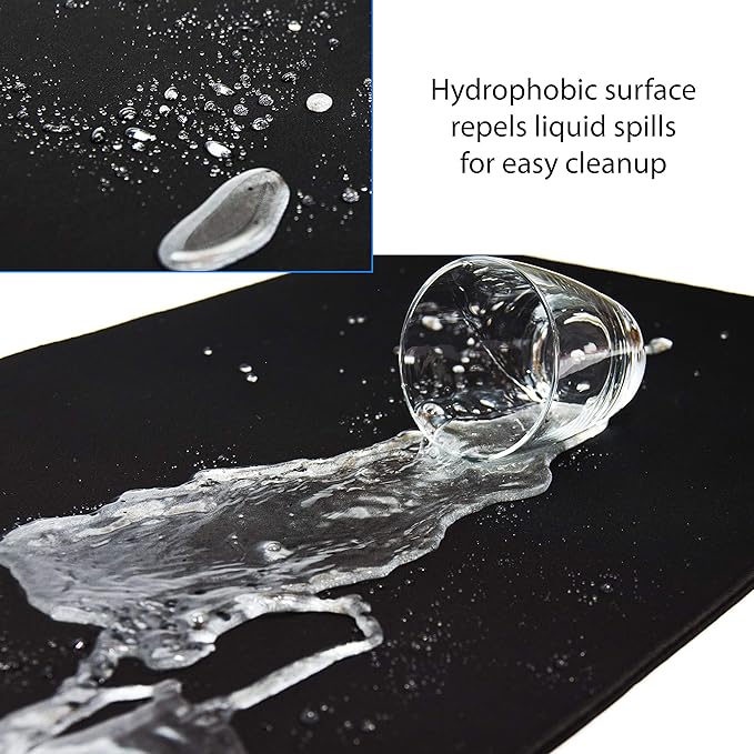 Gaming Mouse Pad (5mm) Massive 46 inch | 46x17.3x0.20 Extra Thick | Black | Stitched Edge, Large Washable Desk Mat