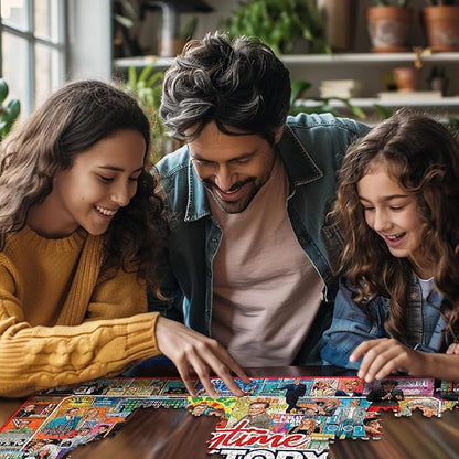 White Mountain Daytime TV History Puzzle 1000 Piece Retro Collage Jigsaw Puzzle for Adult Grandparents
