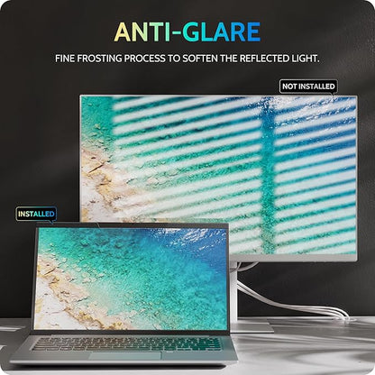 Magnetic Laptop Privacy Screen 13.3 Inch for 16:9 Computer Monitor, 13" Removable Anti Glare Protector Blue Light Filter Shield Compatible with Lenovo Hp Dell Acer Asus Thinkpad Envy Xps
