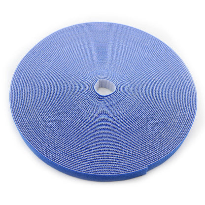 Saisn Reusable Fastening Tape Cable Ties 3/4 Inch Double Side Hook Roll (25 Yard, Grey)