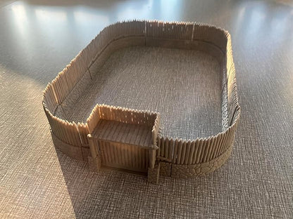 HAUTICO Tabletop RPG Village Wall Scenery and Wargame Terrain for 18mm Miniatures (Simple Edition)