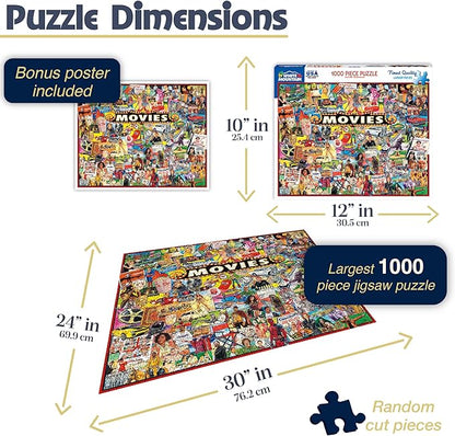 White Mountain Puzzles The Movies - 1000 Piece Jigsaw Puzzle