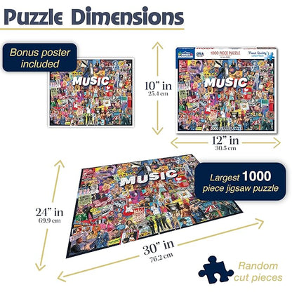 White Mountain Puzzles Music - 1000 Piece Jigsaw Puzzle