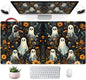 Retro Gothic Kawaii Desk Mat Cute Dark Academia Desk Pad Large Floral Mouse Pad XXL Gaming Mousepad, Laptop Computer Keyboard Mouse Mat, Deskmat Office Decor Accessories for Women, 31.5x15.75 in