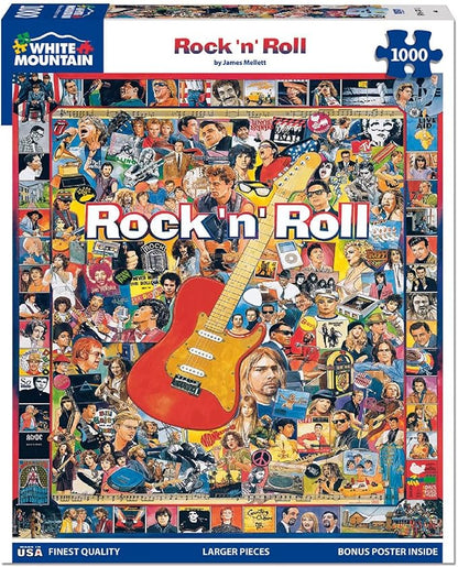 White Mountain Puzzles Rock 'N Roll - 1000 Piece Jigsaw Puzzle