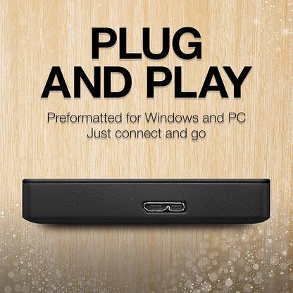 Seagate Portable 5TB External Hard Drive HDD – USB 3.0 for PC, Mac, PS4, & Xbox - 1-Year Rescue Service (STGX5000400), Black