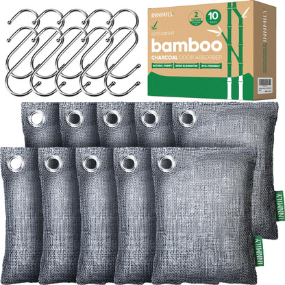 Activated Charcoal Odor Absorber,10P Nature Odor Eliminator for Strong Odor