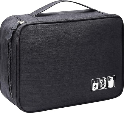 VOCUS Electronics Organizer Travel Cable Organizer Bag for Electronics Accessories, Portable Tech Carring Large Storage Case for Charger, Cord, Power Bank, Hardware