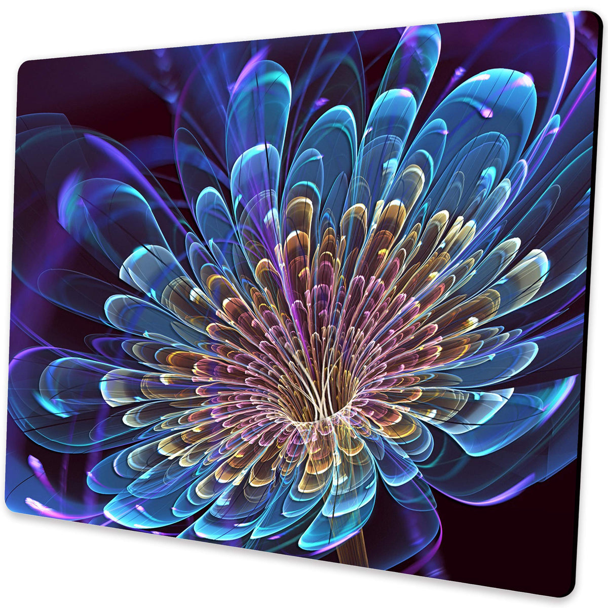 SHALYSONG Watercolor Flower Mouse Pad, 9.5"x7.9" Non-Slip Laptop Mousepad