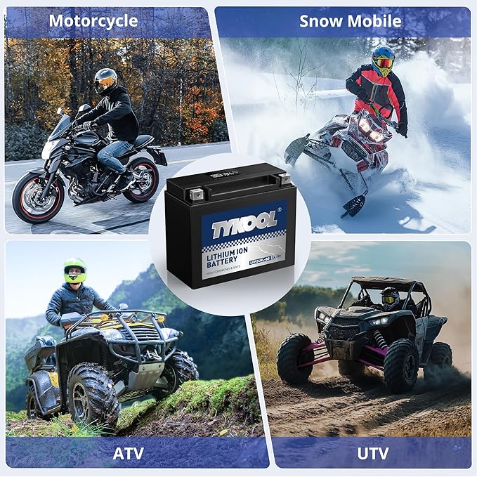 TYKOOL LFP24HL-BS Lithium Powersports Battery, Replaces YTX24HL-BS YTX24HL, 720CCA 16Ah fits for Can-Am Spyder RT F3 RS GS (2008-2022) Kawasaki Voyager XII (1986-2003) Honda GL1500 Gold Wing