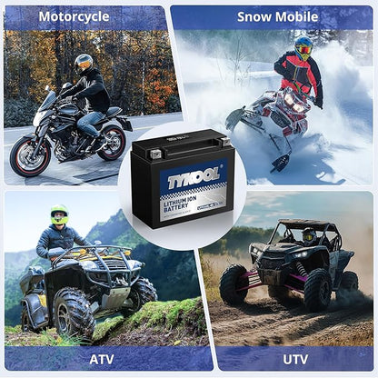TYKOOL LFP24HL-BS Lithium Powersports Battery, Replaces YTX24HL-BS YTX24HL, 720CCA 16Ah fits for Can-Am Spyder RT F3 RS GS (2008-2022) Kawasaki Voyager XII (1986-2003) Honda GL1500 Gold Wing