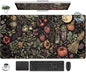 Desk Mat Botanical Witchery Mouse Pad Gaming Mat Dark Keyboard Mat, Long Mouse Mat XXL Extended Desktop Pad Computer Mats with Stitched Edges, Office Desk Accessory Home Decor 31.5" x 15.7"