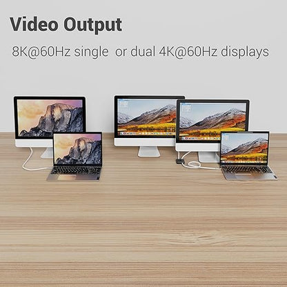 1 FT Short USB4 Cable 2 Packs, 240W USB C to USB C 40gbps Fast Charging, 8K Video Monitor Cord Compatible for Thunderbolt 4, Thunderbolt 3 and USB4 Devices