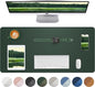 Leather Desk Pad Blotter,Mouse Pad,Office Desk Mat, Non-Slip PU Leather Desk mat,Large Desk mat,Waterproof Keyboard mat for Office/Home/Decor (Dark Green,31.5" x 15.7")