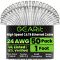 GEARit Cat6 Patch Cables Cat 6 Ethernet Cable 2 ft 50-Pack Black