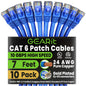GEARit Cat6 Patch Cables Cat 6 Ethernet Cable 6 ft 10-Pack Green