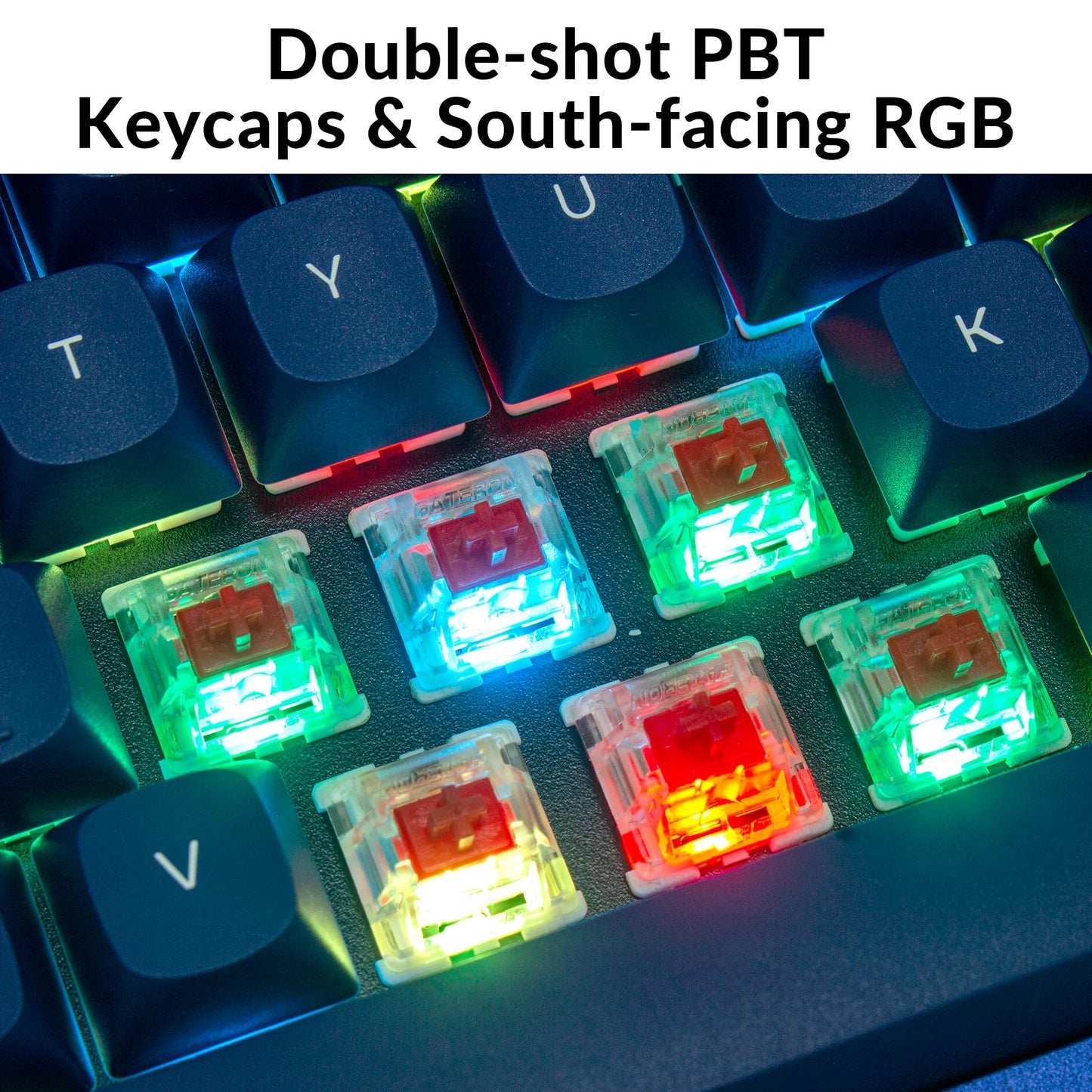 Keychron Q5 Wired Custom Mechanical Keyboard Knob Version, 96% Layout QMK/VIA Programmable Macro with Hot-swappable Gateron G Pro Red Switch Double Gasket Compatible with Mac Windows Linux (Blue)