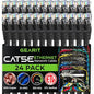 GEARIT 24-Pack, Cat5e Ethernet Patch Cable 1 Foot - Snagless RJ45 Computer LAN Network Cord, Black