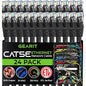 GEARIT 24-Pack, Cat5e Ethernet Patch Cable 6 Feet - Snagless RJ45 Computer LAN Network Cord, Black