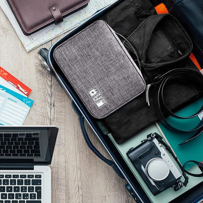 Electronics Organizer Travel Universal Cable Organizer Bag Waterproof Electronics Accessories Storage Cases for Cable, Charger, Phone, USB, SD Card, Hard Drives, Power Bank, Cords
