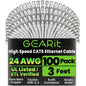 GEARit Cat6 Patch Cables Cat 6 Ethernet Cable 1.5 ft 100-Pack Black