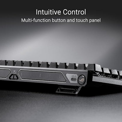 ROG Falchion Ace HFX 65% Hall Effect Gaming Keyboard – HE Magnetic Switches, Rapid Trigger, 8000 Hz Polling, Three-Layer Dampening Foam, Touch Panel, Protective Cover