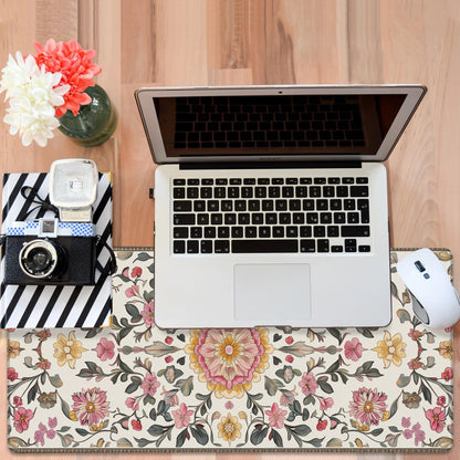 NITAHHHY Elegant Carpet Gaming Mouse Pad 3mm Thick Stitched Edge Waterproof Non-Slip Large Computer Keyboard Mouse Mat,Suitable for Office Entertainment Decorative Desk Pad 35.4 x 15.7 Inches
