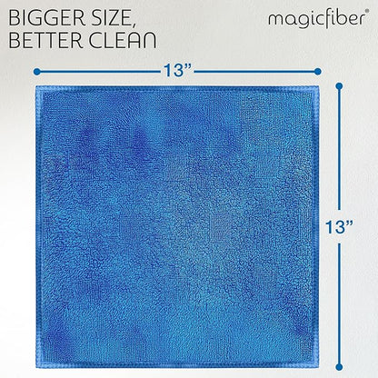 MagicFiber Microfiber Cleaning Cloth - 12 Pack, Large 13" x13” Highly Absorbent Streak-Free Micro Fiber Cleaning Rags Towels for House, Car, Windows, Housekeeping, Household Dusting, Kitchen
