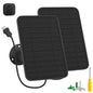 5W Solar Panel for Blink Camera Outdoor, Solar Panel Charger Compatible with Blink Outdoor 4 (4th Gen) Camera, Solar Panel w/Battery for Blink Camera, 9.8ft Cable Rubber Plug IP65 Waterproof, 2 Pack
