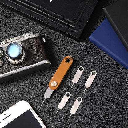 Weewooday 20 Pcs Sim Card Removal Tool Universal Sim Card Pin Card Tray Eject Pin Ejector Tool with 1 Detachable Keychain Charm for Smart Phones and Tablets