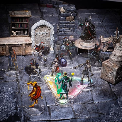 Arcknight Flat Plastic Miniatures: Underground Horde; 31 Unique Subterranean-Themed Minis for DND 5e and Pathfinder; Affordable, Skinny Figurines for Dungeons and Dragons and Other Tabletop RPG Games