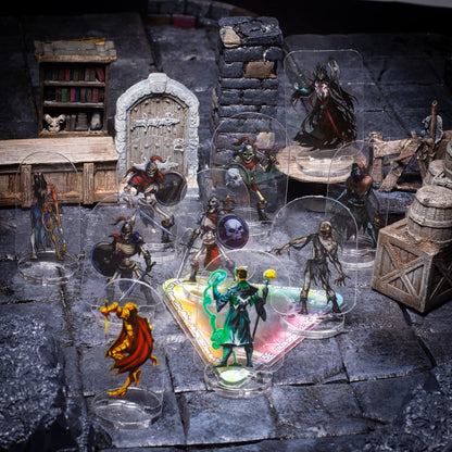 Arcknight Flat Plastic Miniatures: Demon Blood; 62 Unique Infernal-Themed Minis for DND 5e and Pathfinder; Affordable, Skinny Figurines for Dungeons and Dragons and Other Tabletop RPG Games