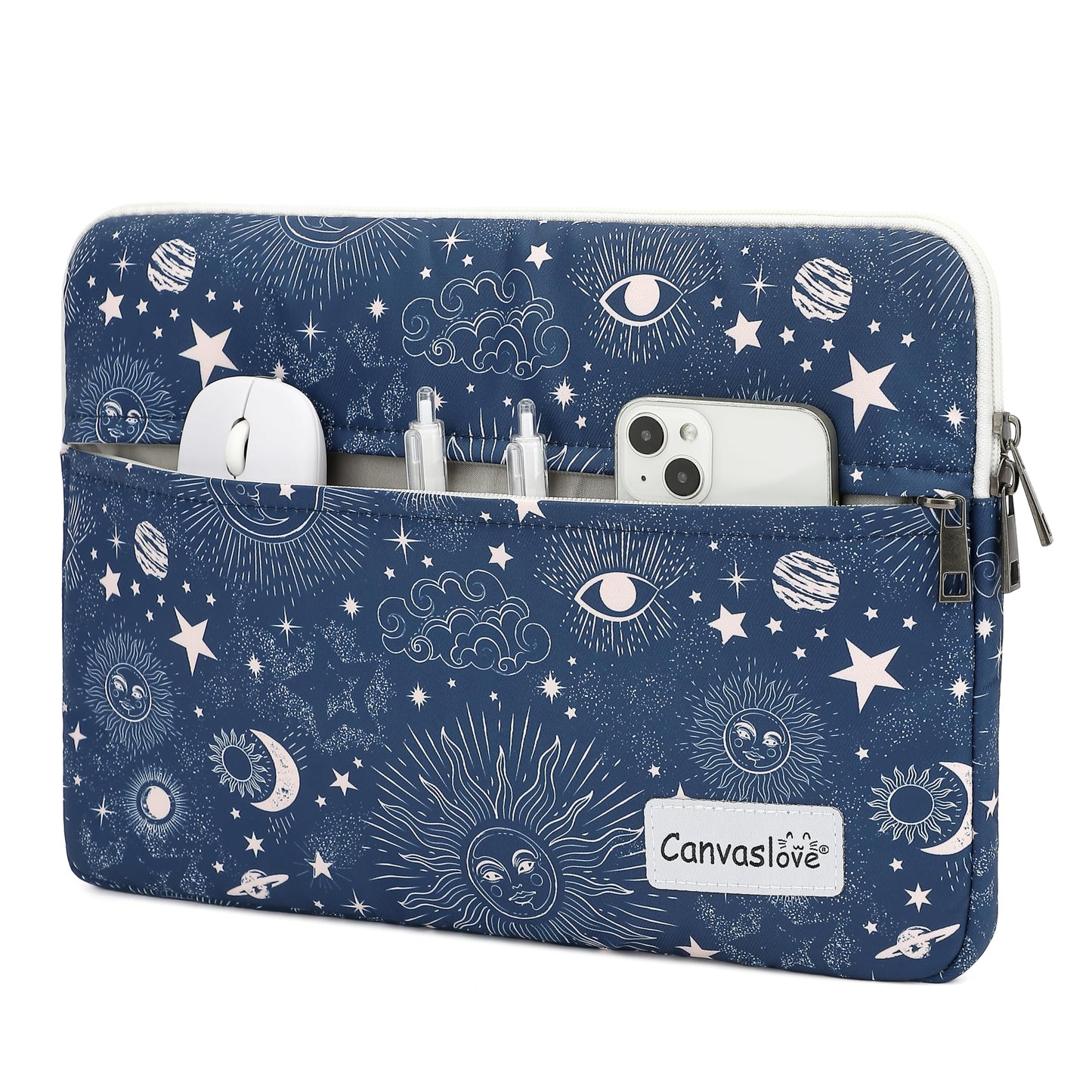 Canvaslove Laptop Sleeve Case Cover with Pocket for MacBook Pro 14 inch and 14 inch-14.4 inch HP, Lenovo, Dell, ASUS, Acer Notebook Computer（Sol De Mayo）