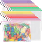 Umriox B4 Mesh Zipper Pouch Bags, 18 Pack Large Organizer, 6 Colors