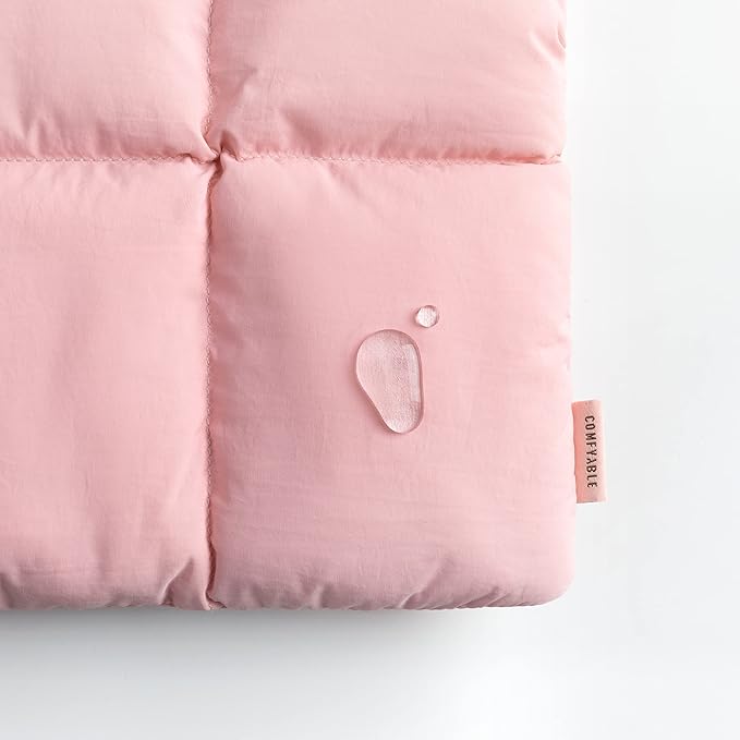 Comfyable Puffy Laptop Sleeve 15 16 Inch, Quilted Puffer Laptop Carrying Case for Women, Pillow Pouch Compatible for MacBook Air M5 & MacBook Pro M5 Pro/Max 2026, Pink