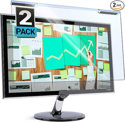 VINTEZ Blue Light Screen Protector for 21.5 Inch Computer Monitor and Laptop – Anti-UV Blue Light Blocking Film for Desktop PC, Eye Protection Filter, 19.3" x 11.3", 2 Pack