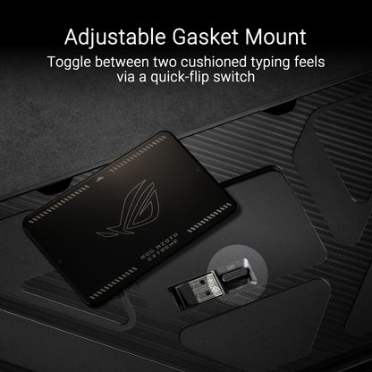 ASUS ROG Azoth Extreme Wireless Mechanical Gaming Keyboard – 75% TKL, ROG NX Snow Linear Switches, PBT Keycaps, Aluminum Chassis, Carbon Fiber, Gasket Mount, Color OLED Screen, PC/Mac Support - Black