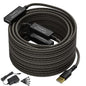Active USB Extension Cable 150 Feet, USB 2.0 A Male to Female Repeater Cord, with 3 Extension Chipsets Signal Booster, 22AWG Tinned Pure Copper, (AC Power Supply Included)