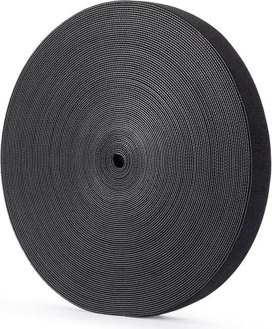 Reusable Wire Management Roll Nylon Fastening Cable Ties Straps Xnakko 3/4 inch double-sided hook and loop tape (Black, 25 yards)