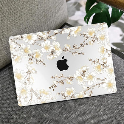 MEEgoodo Case for MacBook Air M4/M3/M2 13.6 inch 2025 2024 2022, Fit Model A3240 A3113 A2681, Compatible with MacBook Air 13 inch, Laptop Hard Shell Case with Keyboard Cover, Cherry Branches