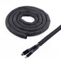 BuyUneed Black Split Braided Cable Management Sleeves 1/2inch -30Feet