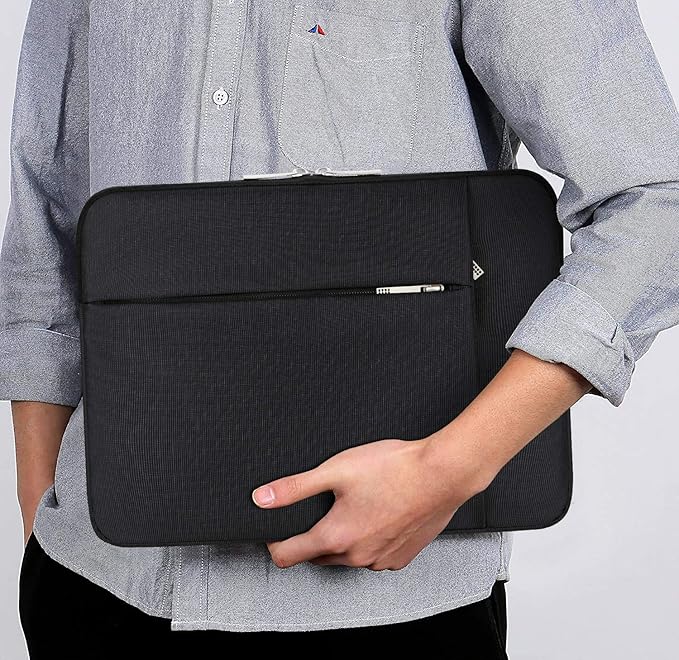 Lacdo 16 Inch Laptop Sleeve Case for 16 Inch HP Lenovo ASUS Acer Dell Laptop/HP Pavilion Envy 16 / Lenovo ThinkPad IdeaPad 16 / Acer Swift 16 / ASUS Vivobook 16 / Dell Inspiron 16 Computer Bag,Black