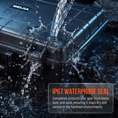 MEIJIA Waterproof Hard Camera Case,Hard Laptop Case,Hard Case with Customizable Fit Foam Included,Fit for Laptops,camera,lens(Black, 19.78"X13.93"X4.68")